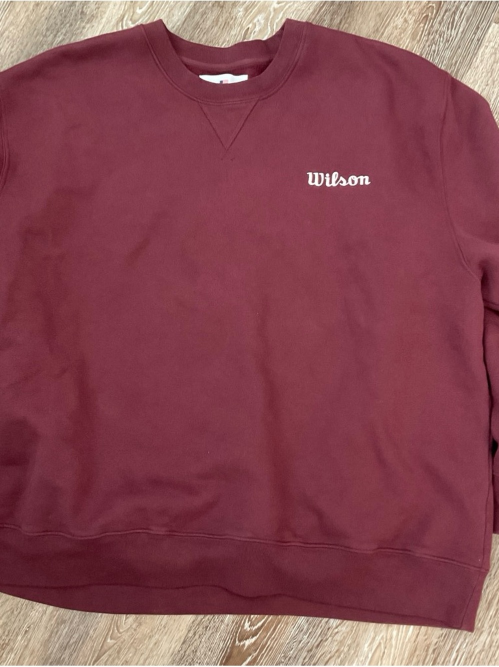 Wilson Men's Crewneck Sweatshirt in Maroon with White Logo